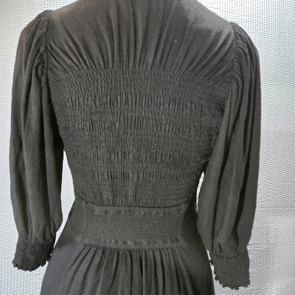 Free People Black Cut Out Smocked Back Maxi Dress - Picture 10 of 16